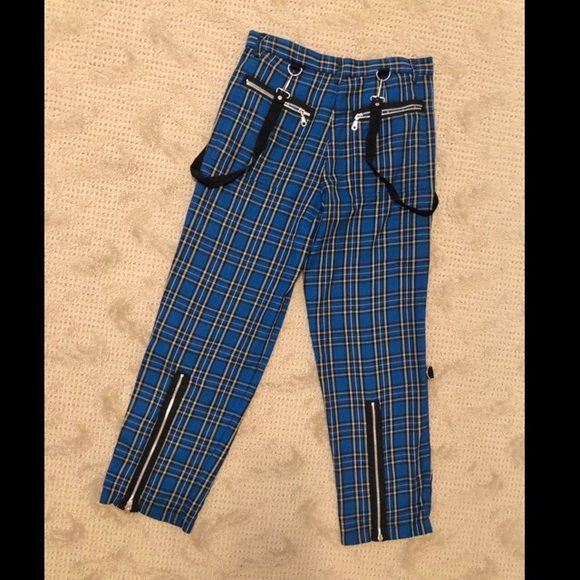 💕SOLD💕Vintage Morbid Threads plaid bondage pants - Picture 2 of 6